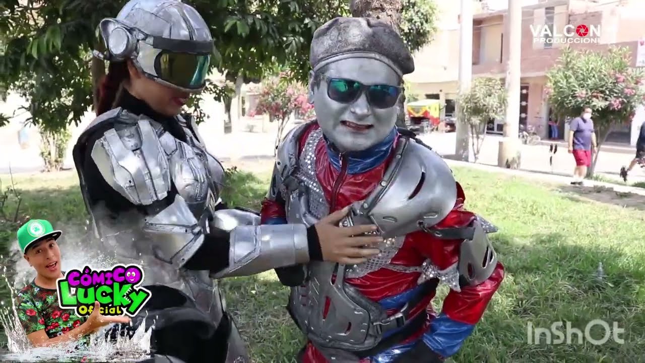 Robotin y Robotina / San Valentín con el cómico Lucky/ parodia Cupido