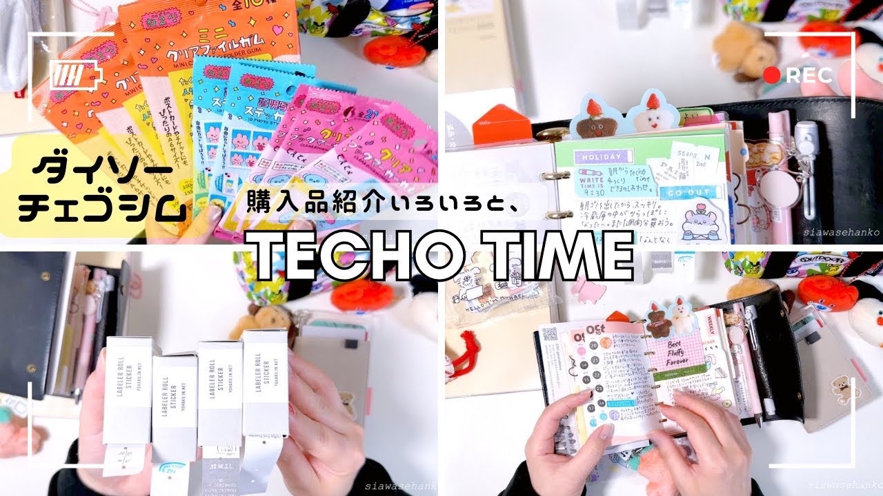 ダイソーで買ったチェゴシム開封とかいつもの手帳タイムと購入品紹介。