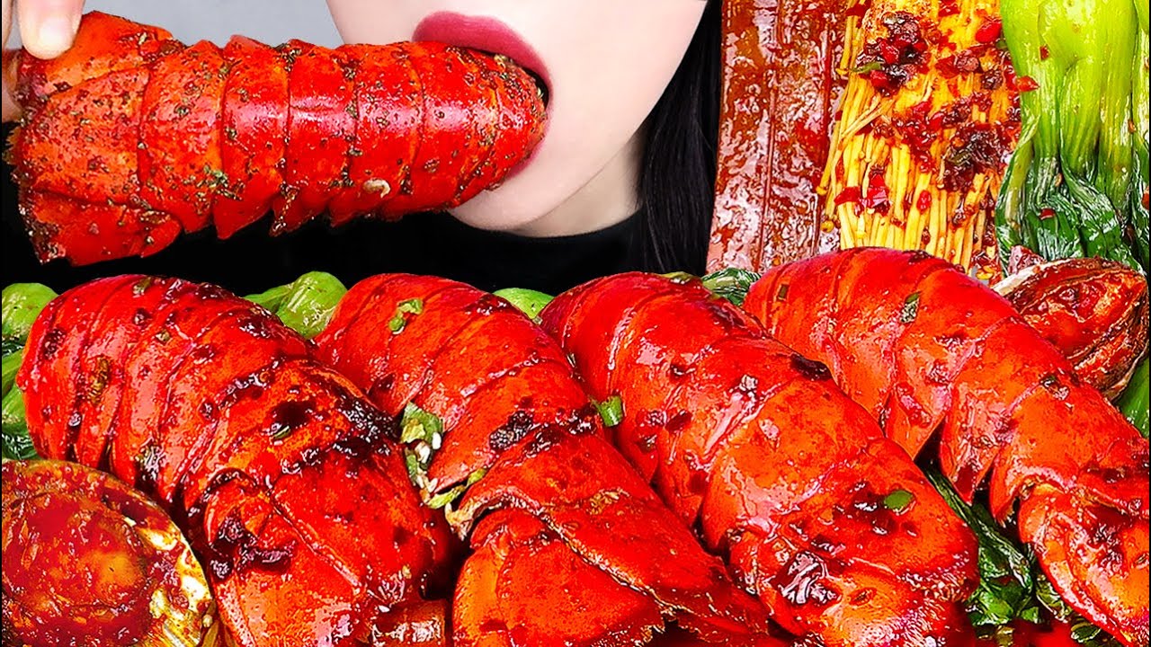 ASMR ПРЯНЫЕ МОРЕПРОДУКТЫ Лобстер ресторан морепродуктов приготовление еды