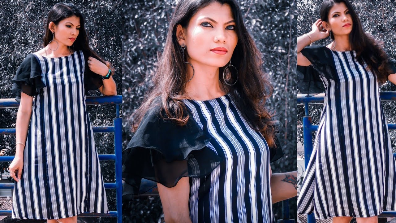 Ruffle sleeve top cutting and stitching malayalam tutorials