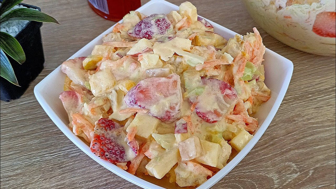 💥🤤 The best sweet and sour salad. Easy and delicious! 🥭🍓