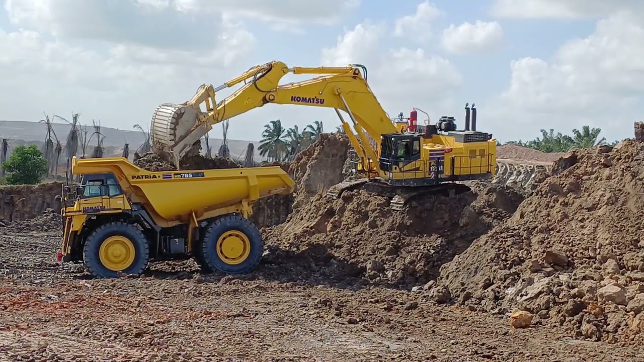 Komatsu HD785 & PC1250 Loading point #alatberat #komatsu #heavyequipment #caterpillar #subscribe