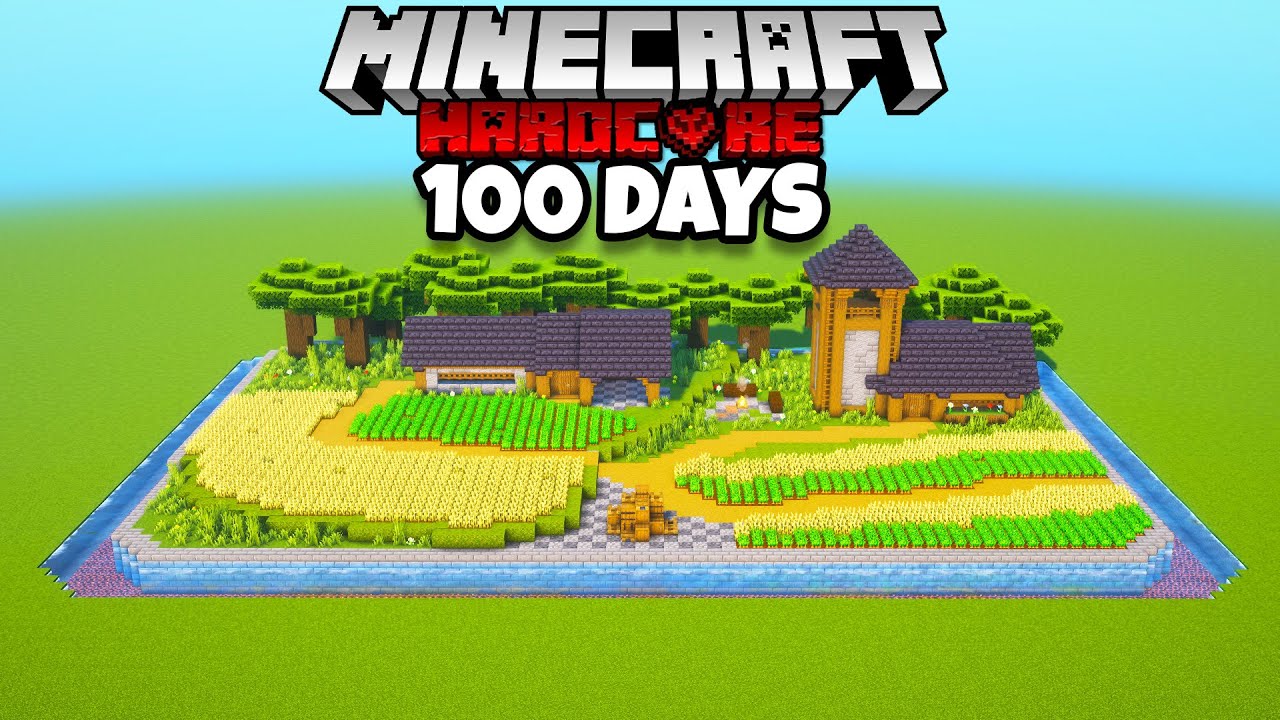 I Survived 100 Days in a SUPERFLAT World in Minecraft Hardcore