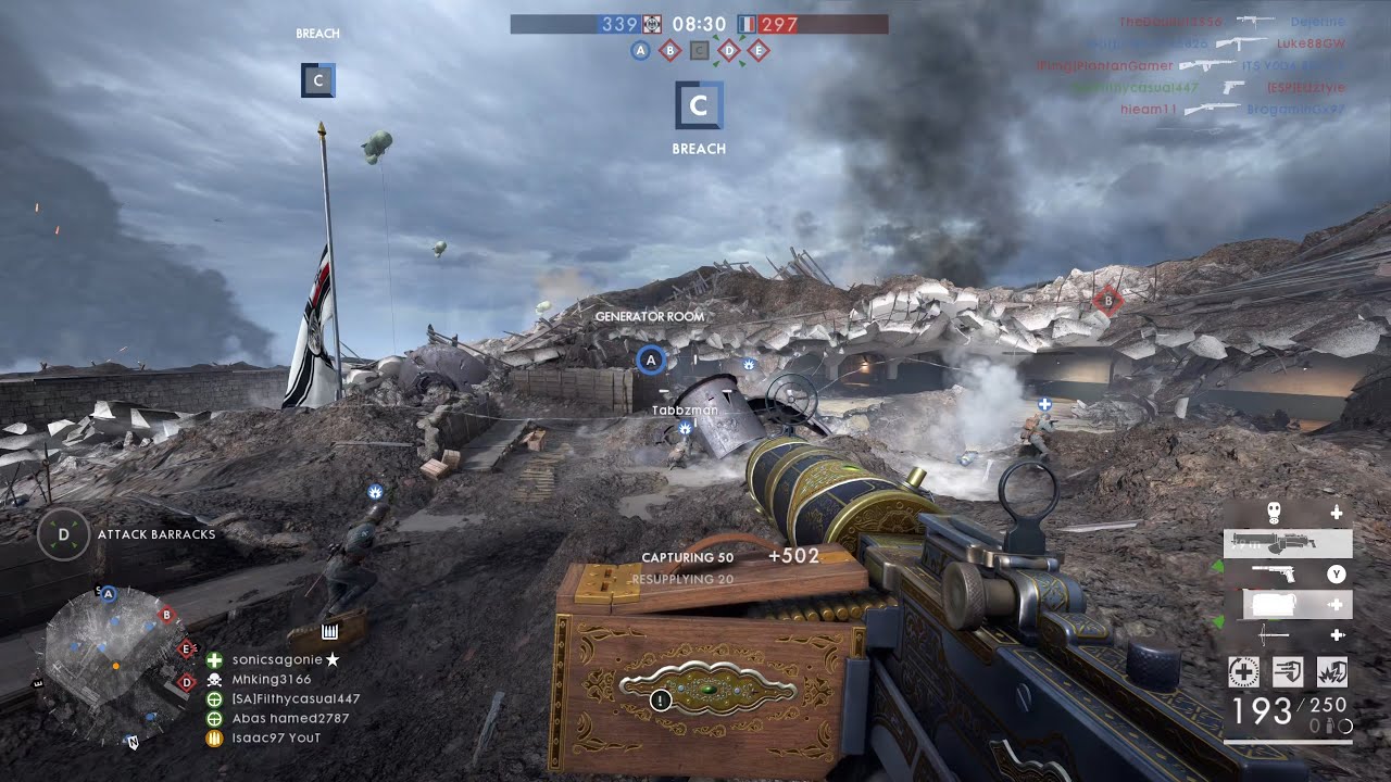 Battlefield 1: Conquest gameplay (No Commentary)