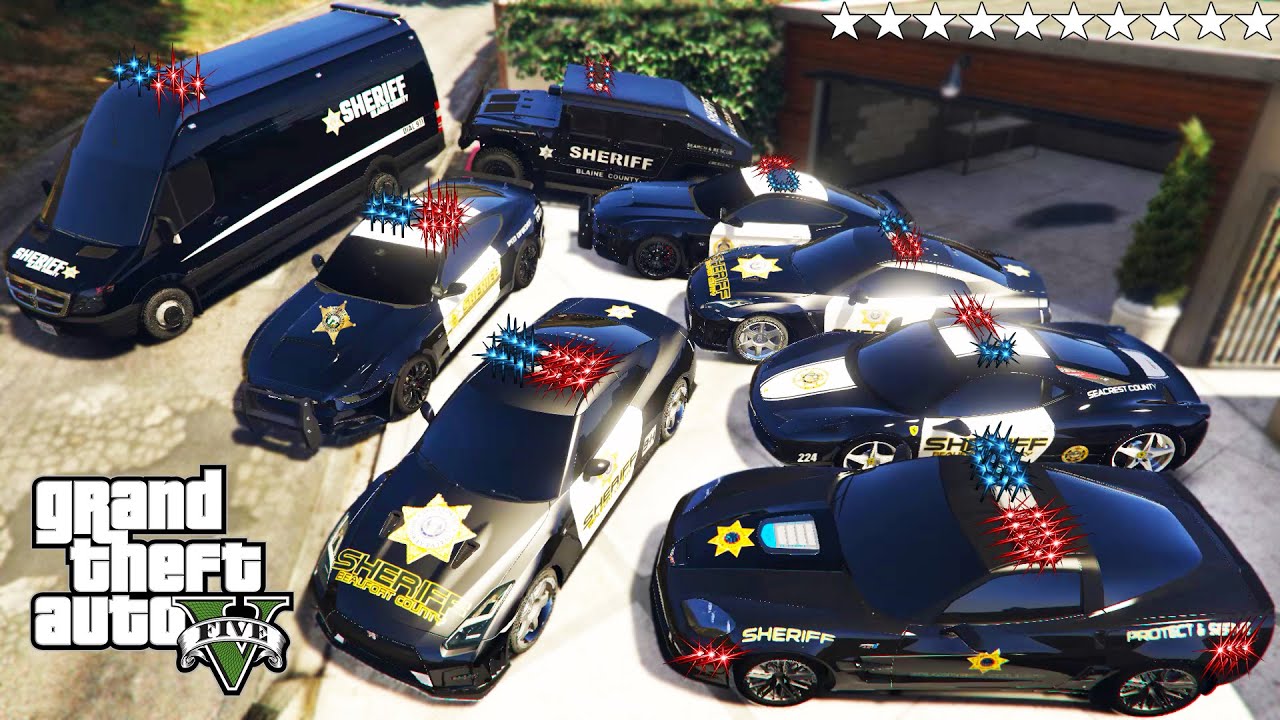 GTA 5 - Stealing RARE SHERIFF VEHICLES with Franklin! (Real Life Cars #113)