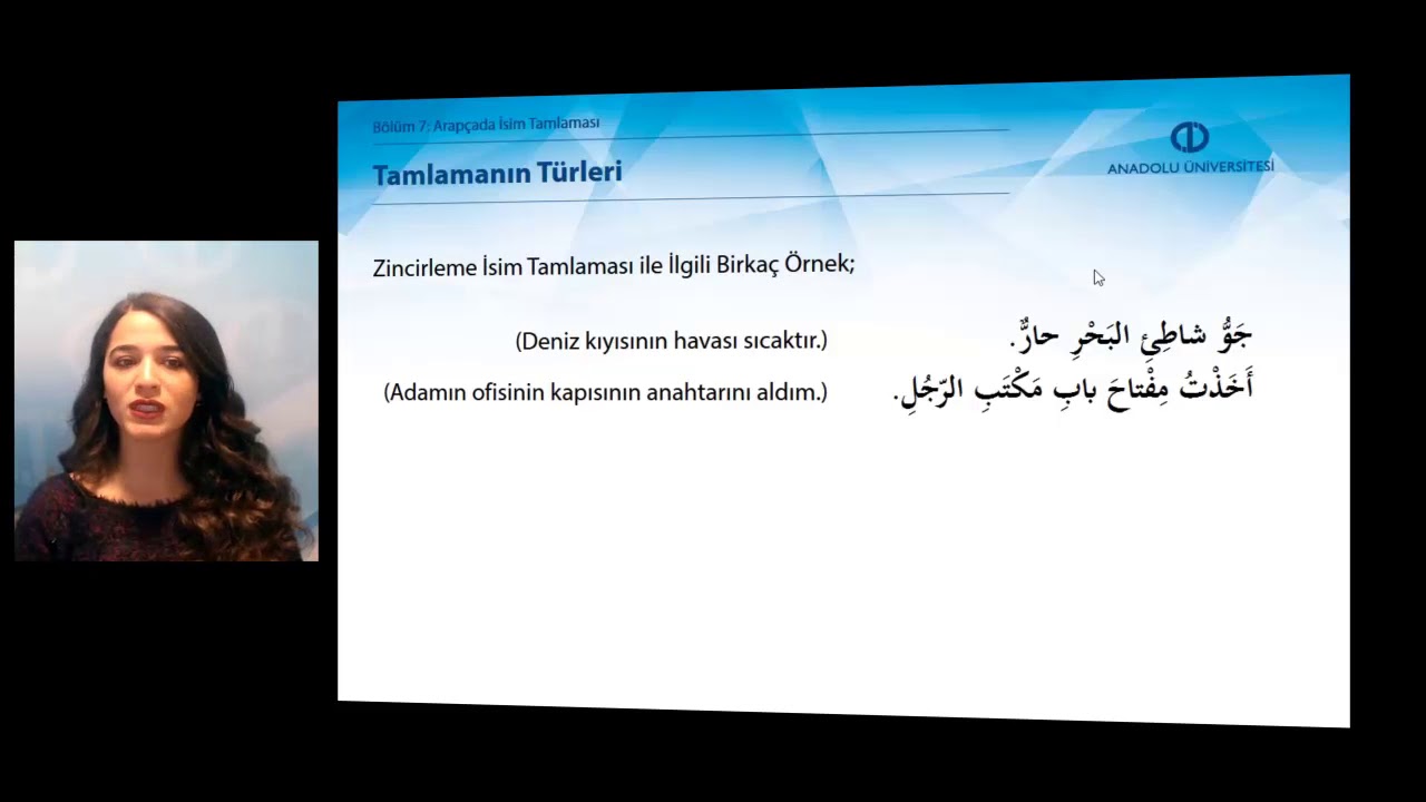 ARAPÇA I - Ünite7 - Özet