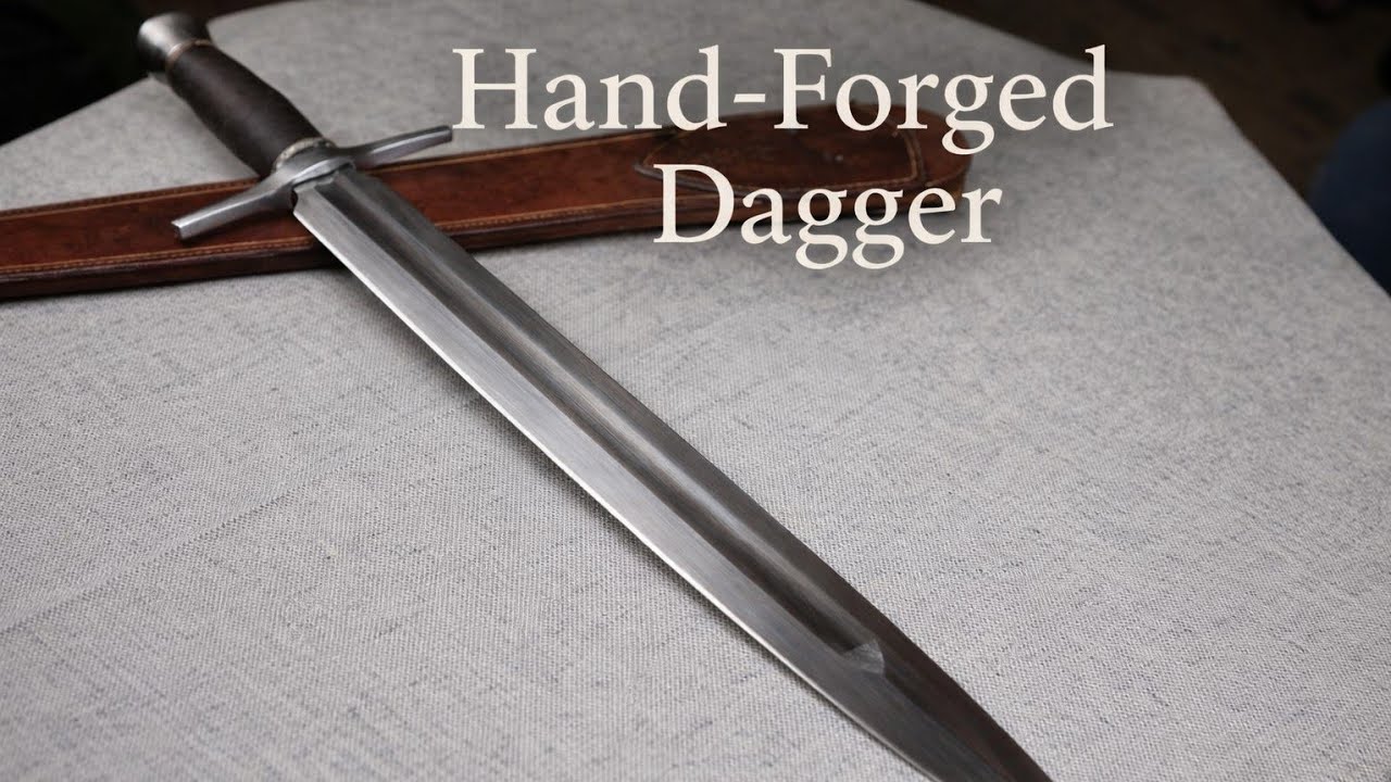 Forging a Left Hand Dagger in 1070 Steel | Medieval working | No Power Hammer