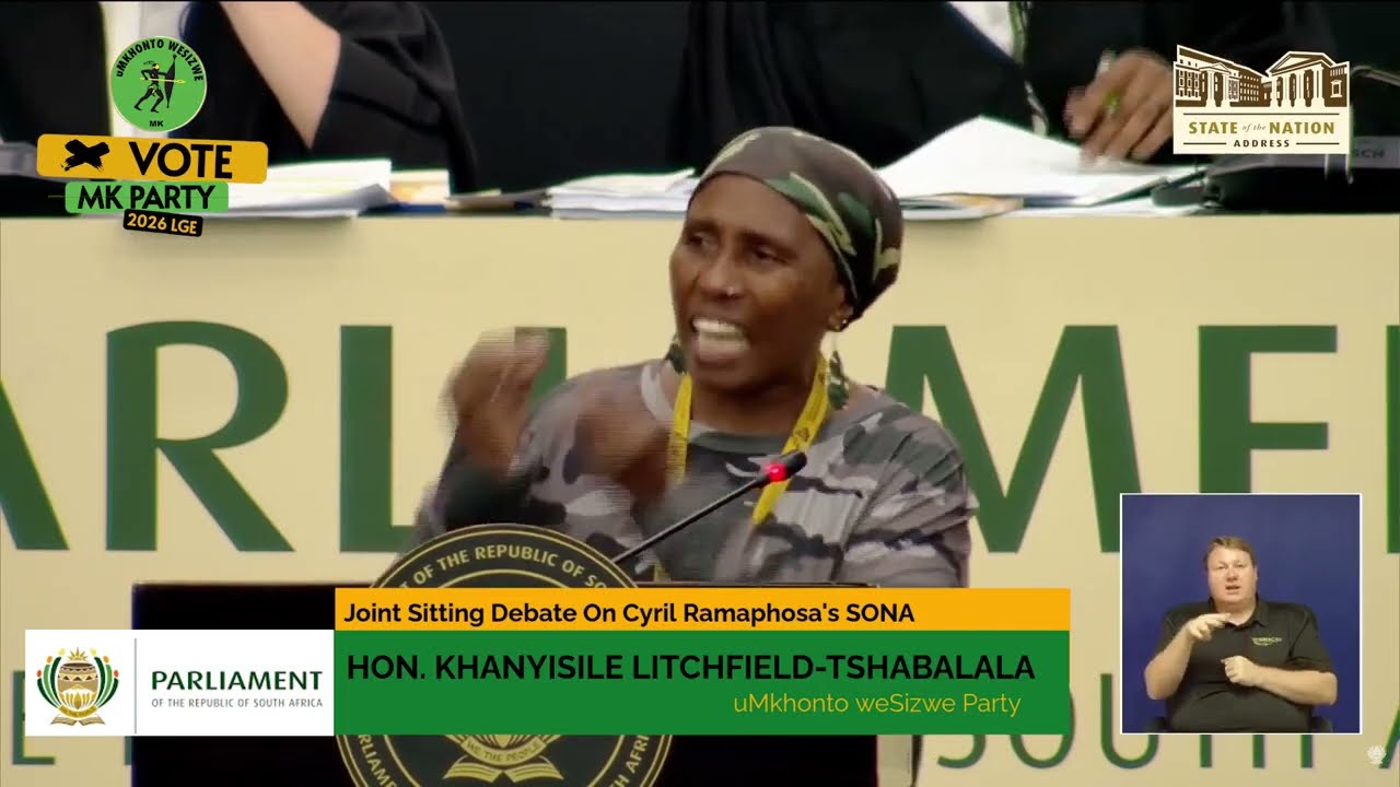 Hon. Dr Khanyisile Litchfield-Tshabalala Critiques GNU Leadership in MK Party SONA Response