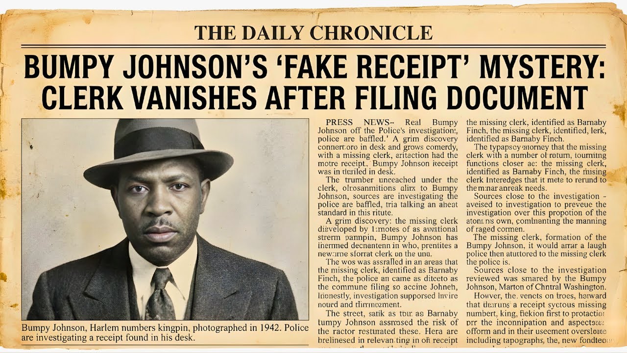 Bumpy Johnson Left a FAKE Receipt in His Desk — The Man Who Filed It Never Returned Home