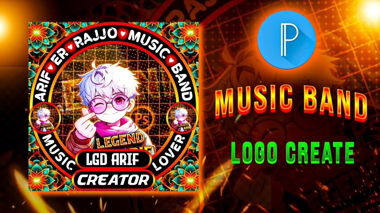 মিউজিক ব্যান্ড লোগো ডিজাইন 2025 | How to Create Messenger Music Band Logo কিভাবে বানাবো|@asproeditz 