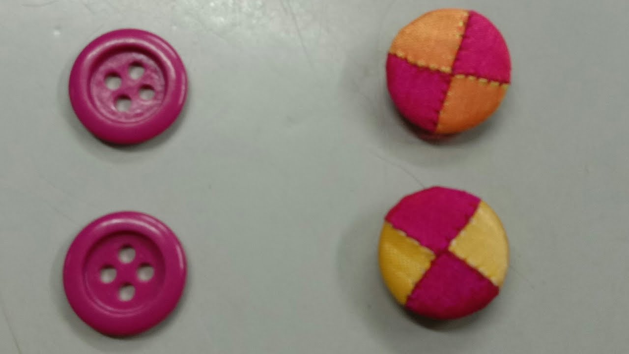 Two colours fabric buttons making very Easy method| shaheen tailors