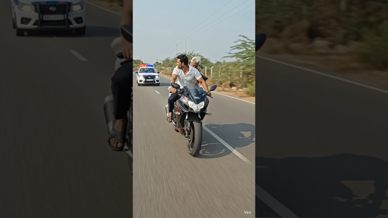 Modi Ji ke saath Crazy Bike Escape 🏍️ | Police Chase AI Action #Shorts#Shorts#AIVideo#PoliceChase