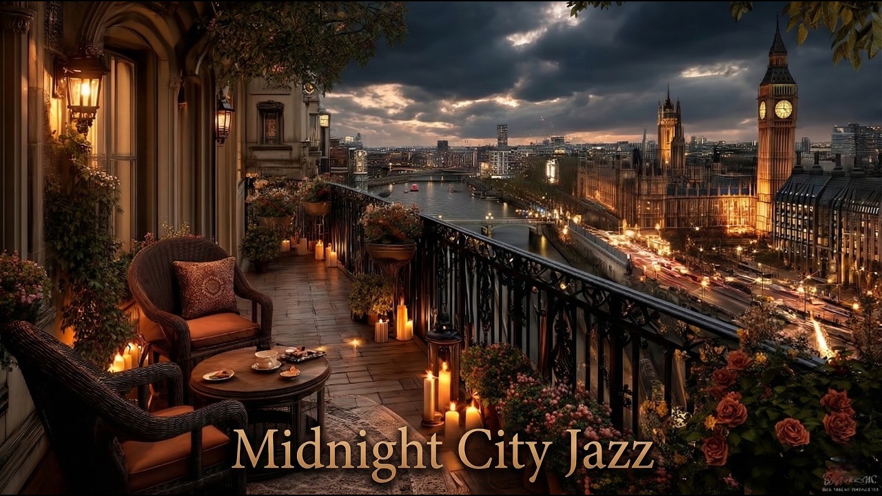 Полуночный City Jazz ☕ Роскошный Кафе в Лондоне, Нью-Йорке и Париже | Smooth Jazz для Работы