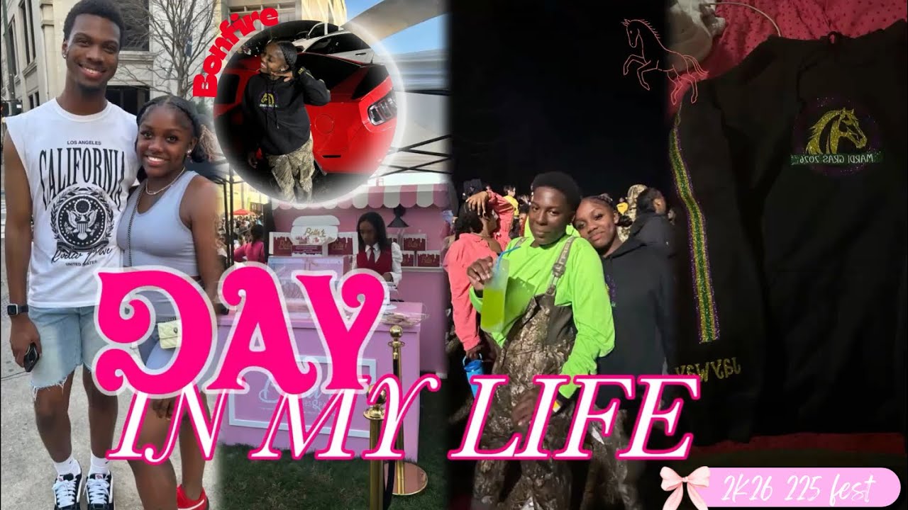 A Day In My Life | Based in Baton Rouge 💜📍 225 Fest 🎉🔥 & Bonfire 🌙🔥