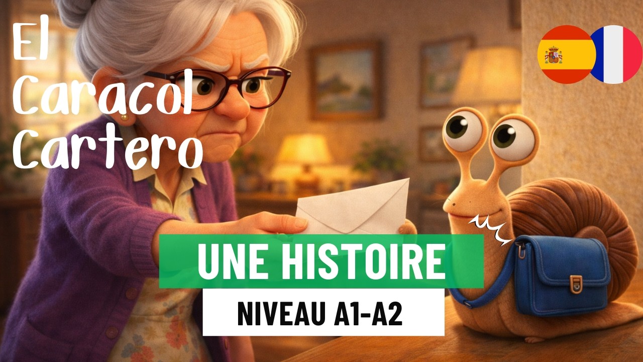 Apprends l’espagnol avec une histoire pour débutants | L'escargot facteur (A1/A2)