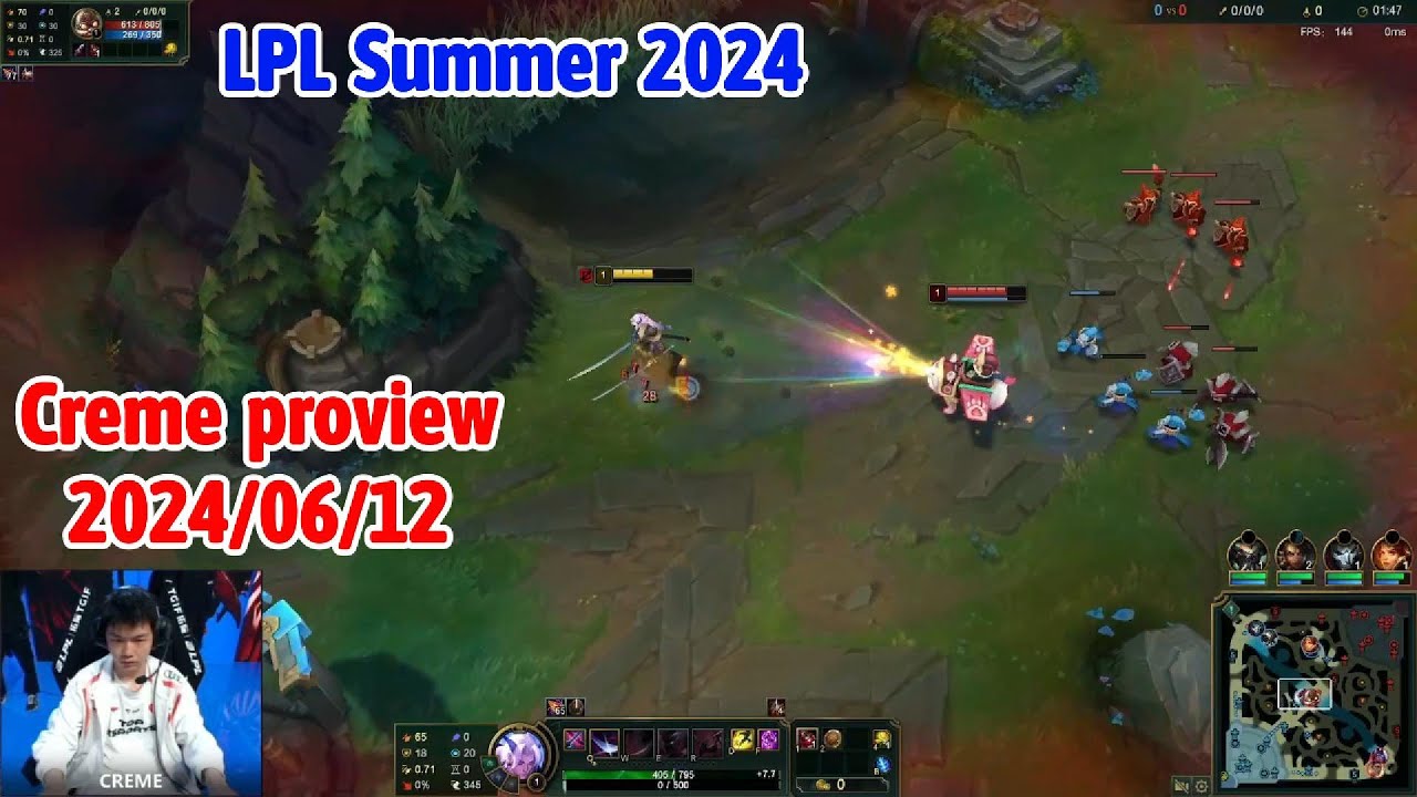 Creme proview 2024/06/12 yone corki LPL summer | TES Creme 第一视角