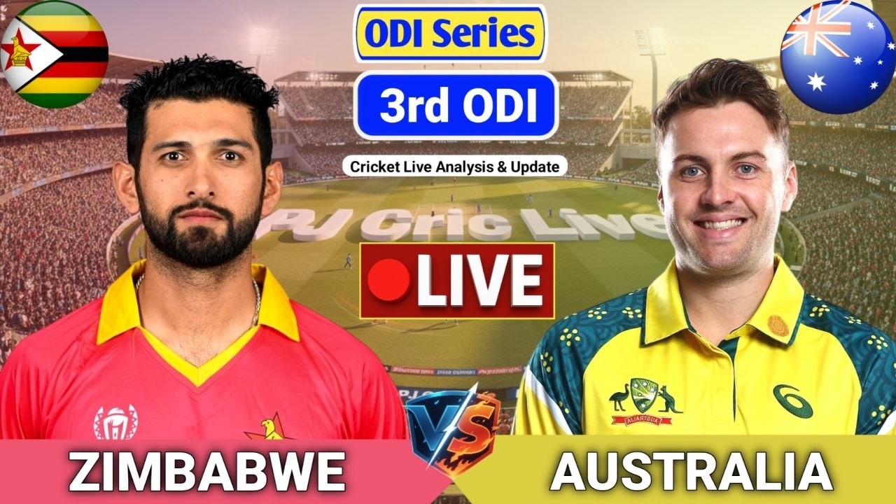 Zimbabwe Vs Australia 3rd ODI Match | Live Score Analysis & Discussion | ZIM vs AUS ODI Cricket