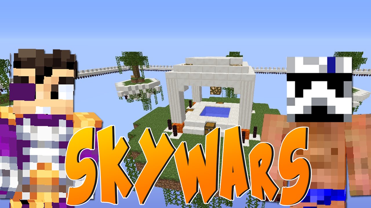 DOS TONTOS MUY TORPES - SkyWars Minecraft con Vegetta
