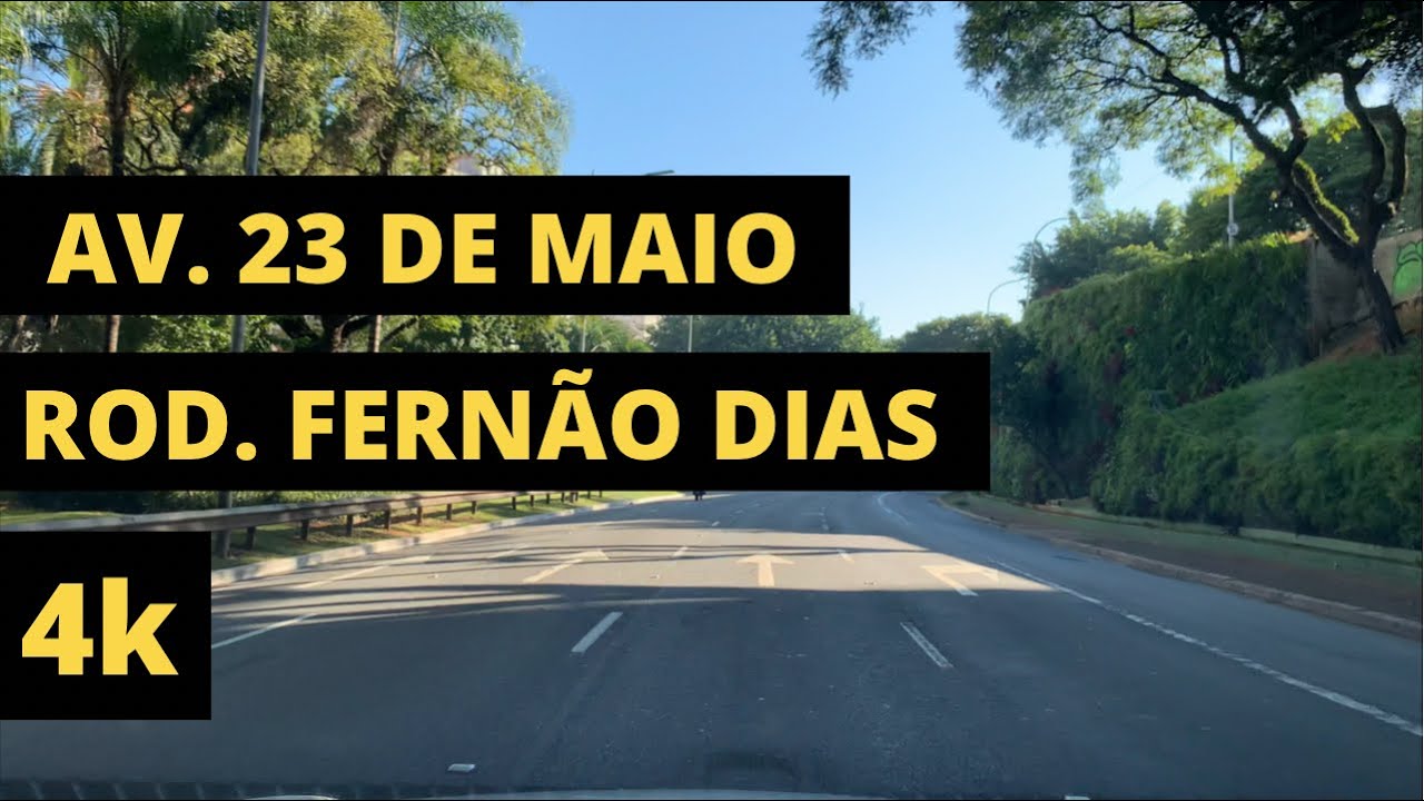 [4K] SÃO PAULO - Driving Avenida 23 de Maio, Marginal Tietê, Rodovia Fernão Dias