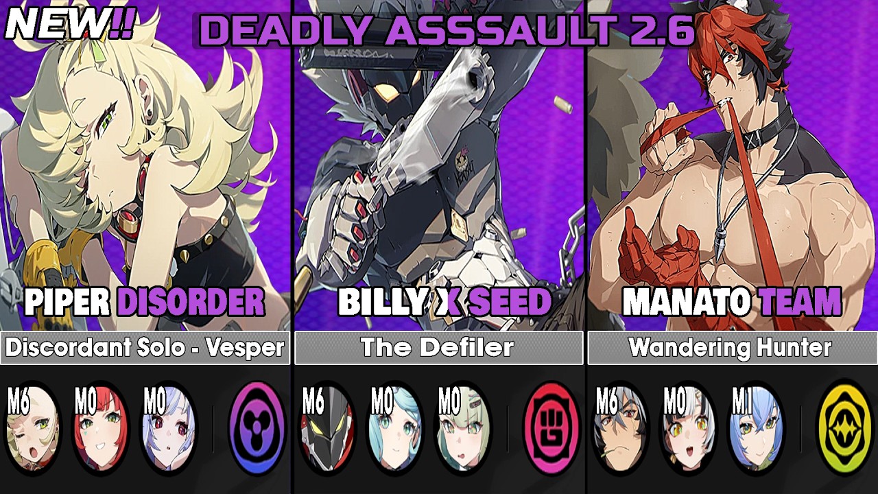 NEW!! Piper, Billy & Manato Team Deadly Assault 9 Star Clear | Zenless Zone Zero 2.6