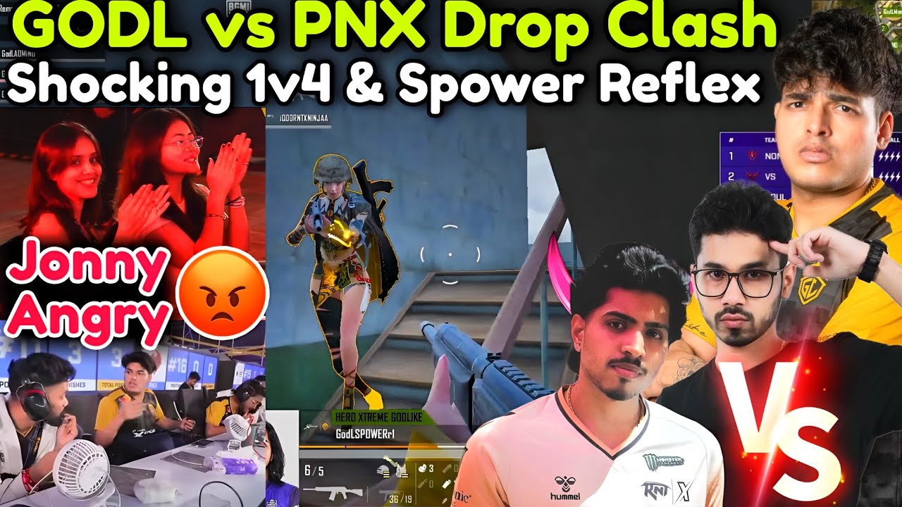 😡JONATHAN Angry on Manya 🚨Spower Shocking Reflex NinjaJOD 💀 GODL vs PNX Drop Clash 🥵 Ninjaboi 1v4 💦🥶