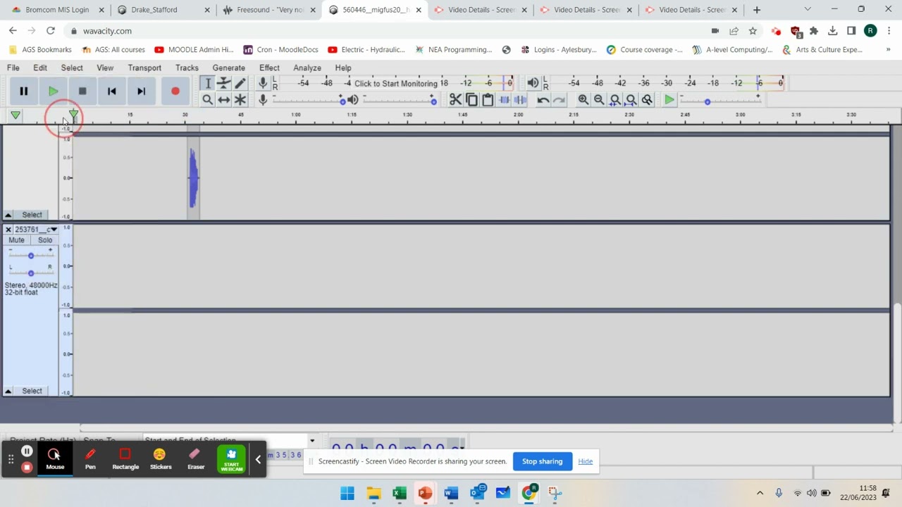 Lesson 4 - Audacity / Wavacity - Volume of Clips