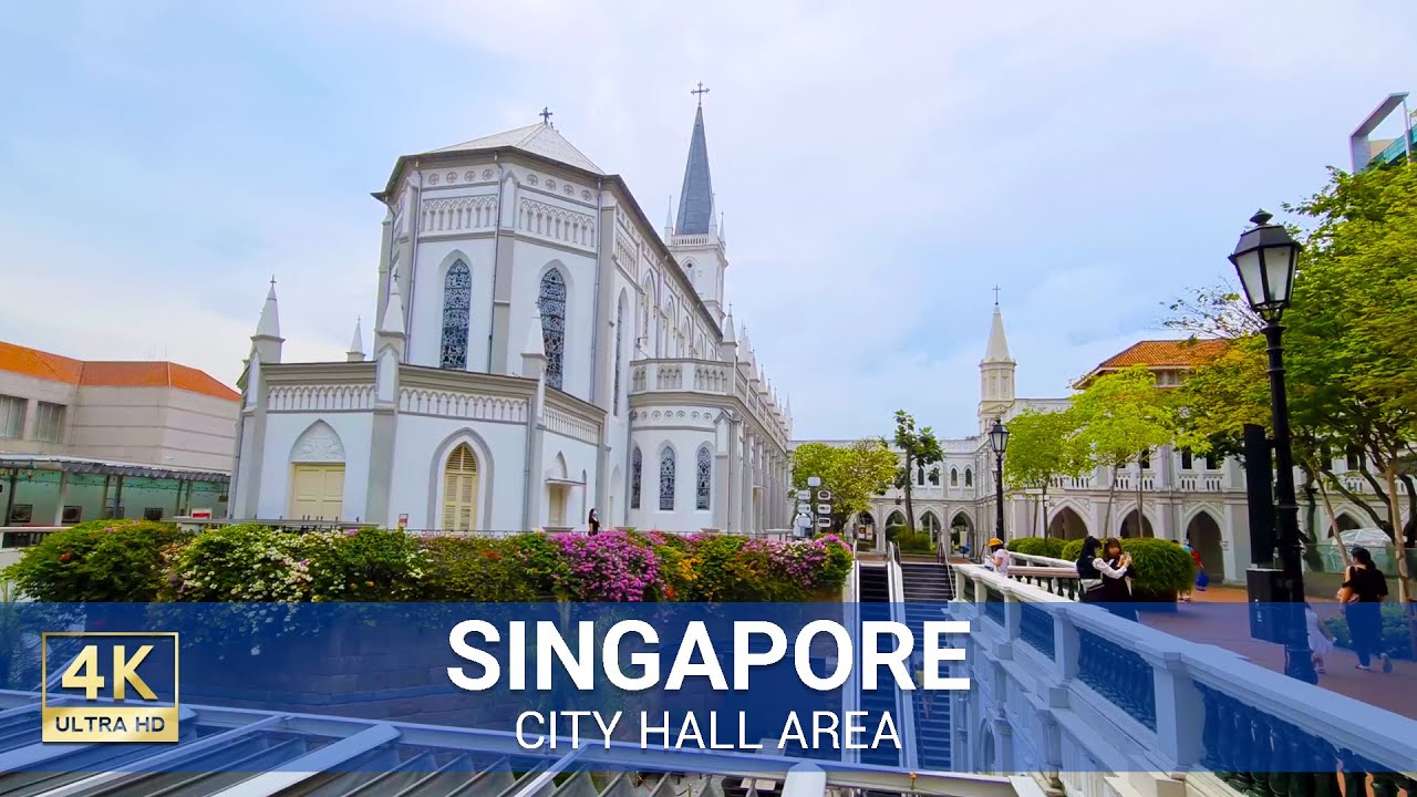 Singapore City Hall Walking Tour (4K UHD) - Travel Guide Video