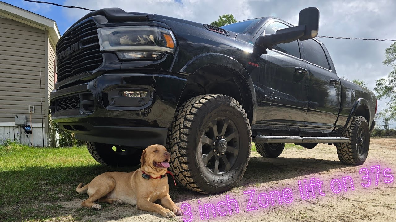 Installing a Zone 3 inch lift on 37s and Airlift Helper bags on a 2021 Ram 2500...