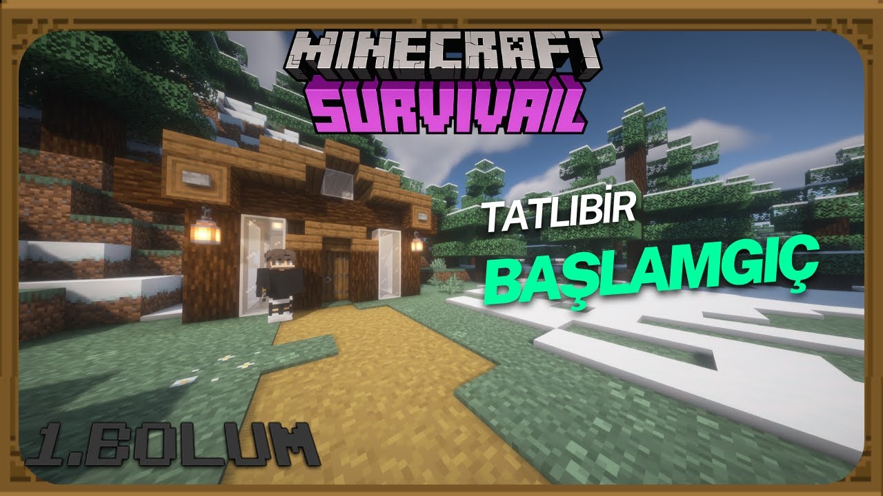 KÜÇÜK BİR KULUBE VE TATLI BİR BAŞLANGIÇ (MİNECRAFT SURVİVAL)1:BÖLÜM