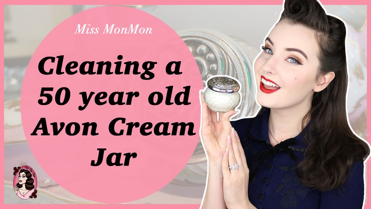 Cleaning a 50 Year Old Avon Face Cream Jar - never before opened!