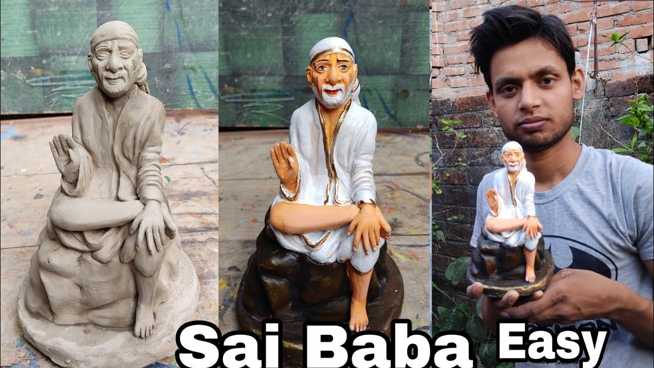 Sai baba idol making | How to make Sai baba murti | Sai baba murti making | Apna Multi Talent | clay