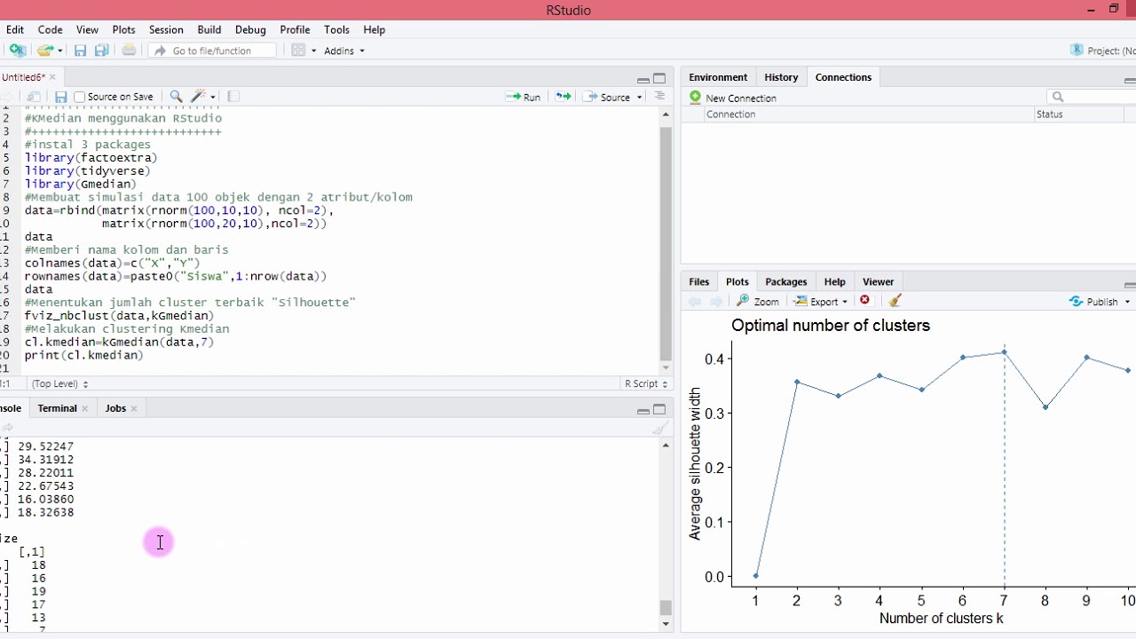 KMedian Clustering Menggunakan RStudio