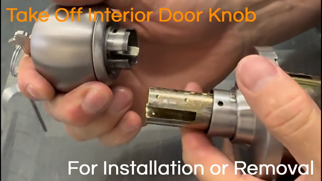 Double Cylinder Door Knob - Remove Knob for Installation.