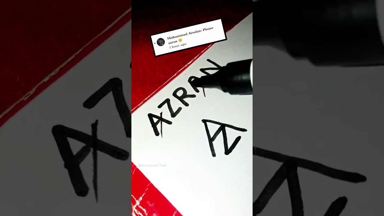 azran name logo //comment ur name 👀#status #trending #viral #logodesign #shortvideo #logo #new