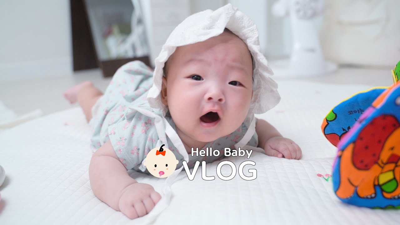 ⭐️육아브이로그 :: 3개월 아기 뒤집기 집착 / 아기 포토존 꾸미기 / 아기 장염 / 육퇴 후 음주