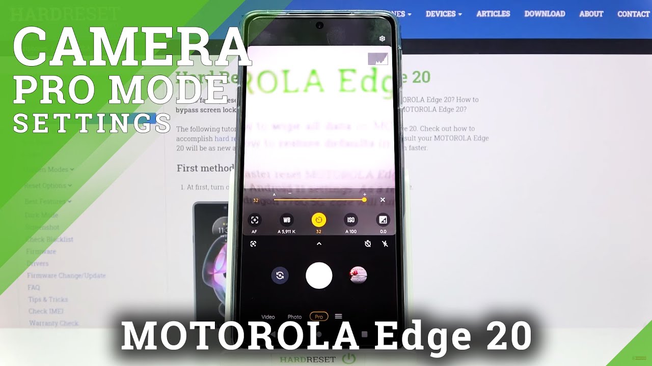 How to Use Camera Pro Mode on MOTOROLA Edge 20 - Advanced Camera Mode
