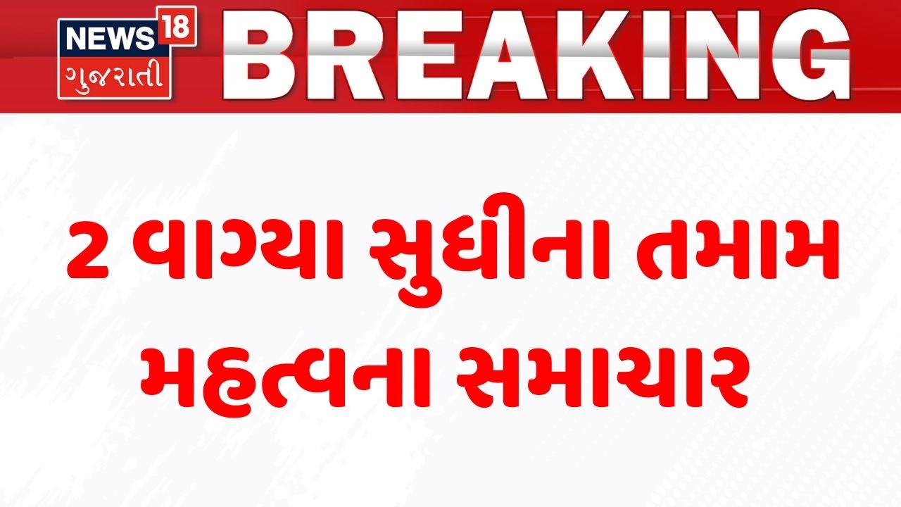 Gujarat Breaking News | 2 વાગ્યા સુધીના તમામ મહત્વના સમાચાર | Breaking News | News of The Day