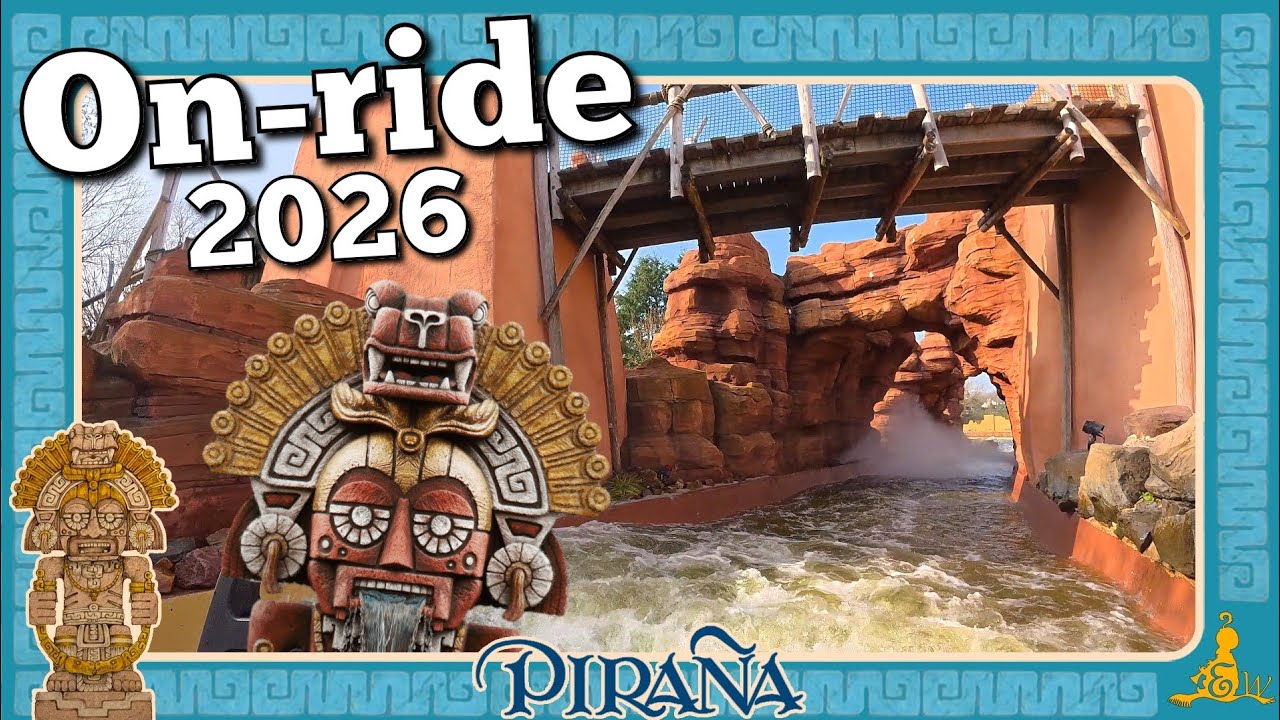 [#Efteling] On-ride PIRAÑA 2026 (4K)