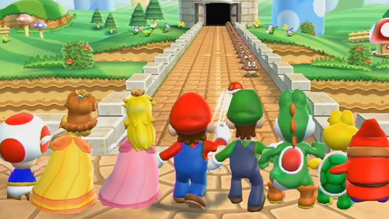 Mario Party 9 - Goomba Bowling - All Characters