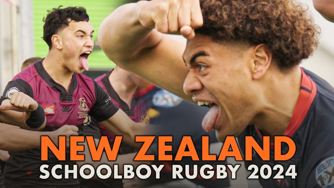 New Zealand Schoolboy Rugby Is On Another Level | Big Hits, Hakas, Steps & Tries