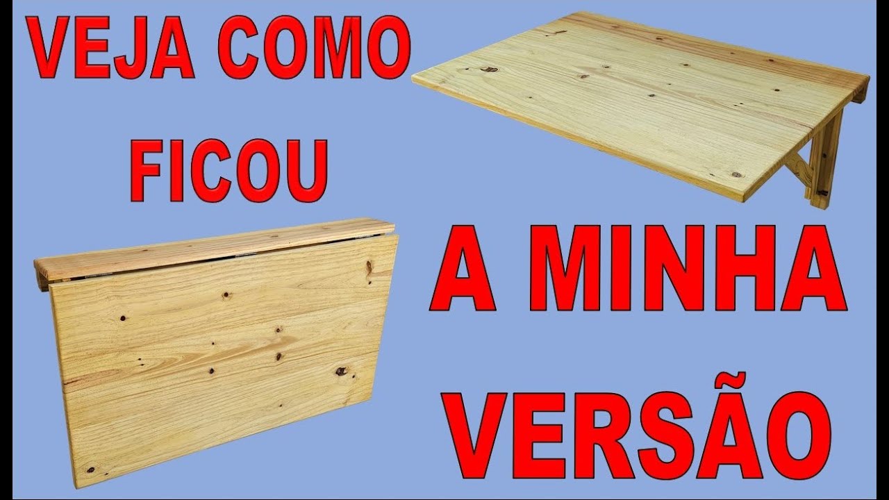 Mesa dobrável de parede, a minha versão