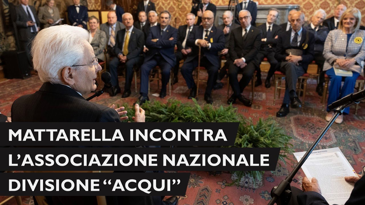 Mattarella incontra una delegazione dell'Associazione Nazionale Divisione “Acqui”