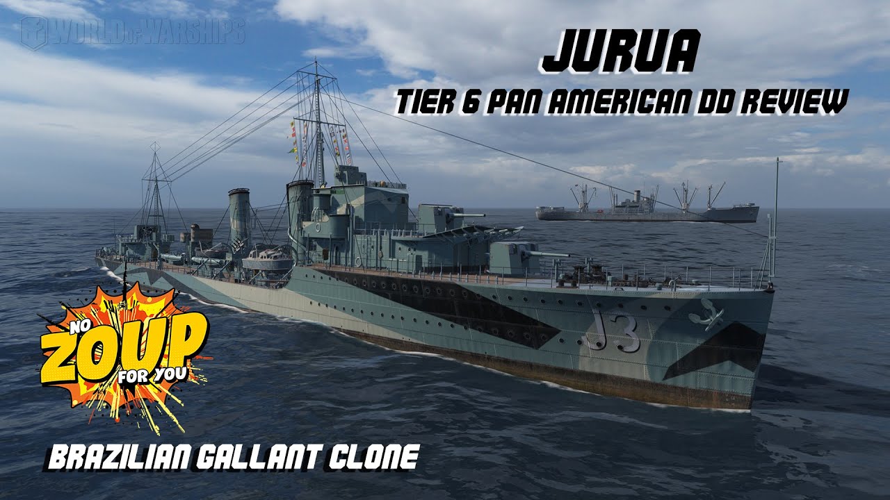 World of Warships Jurua Tier 6 Pan American DD Review