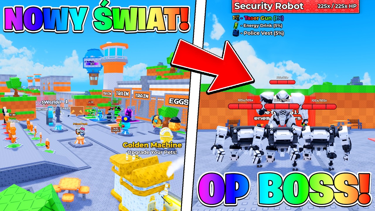 NOWY ŚWIAT I OP BOSS Z NAGRODAMI W +1 MUSCLE EVOLUTION Roblox