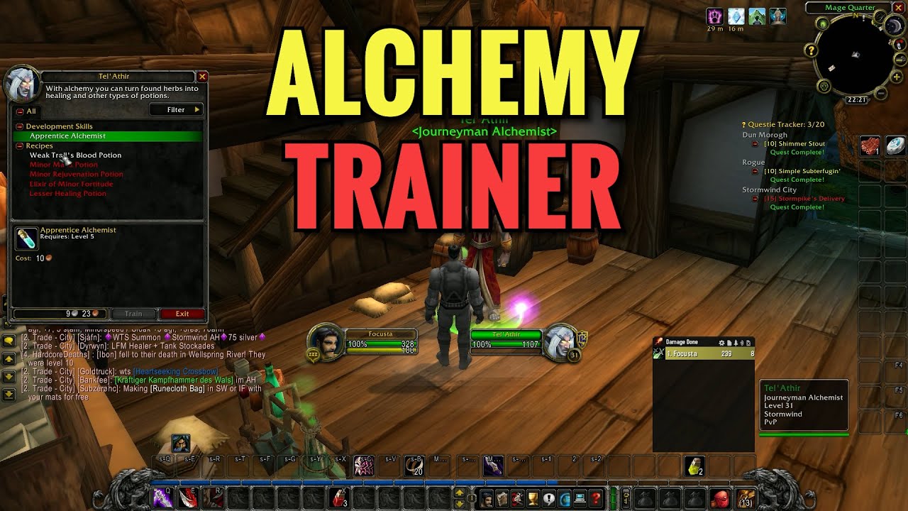Stormwind Alchemy Trainer Location (WoW Classic)