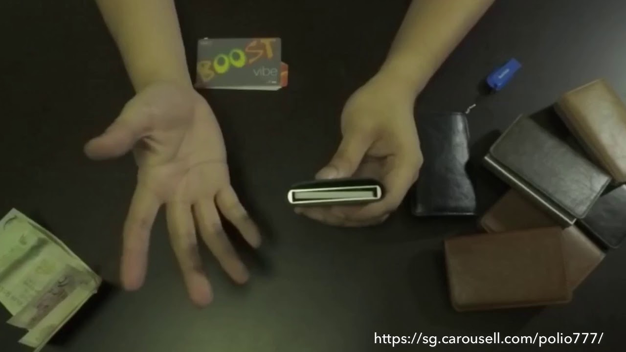 Minimalist slim wallet RFID anti-theft protection