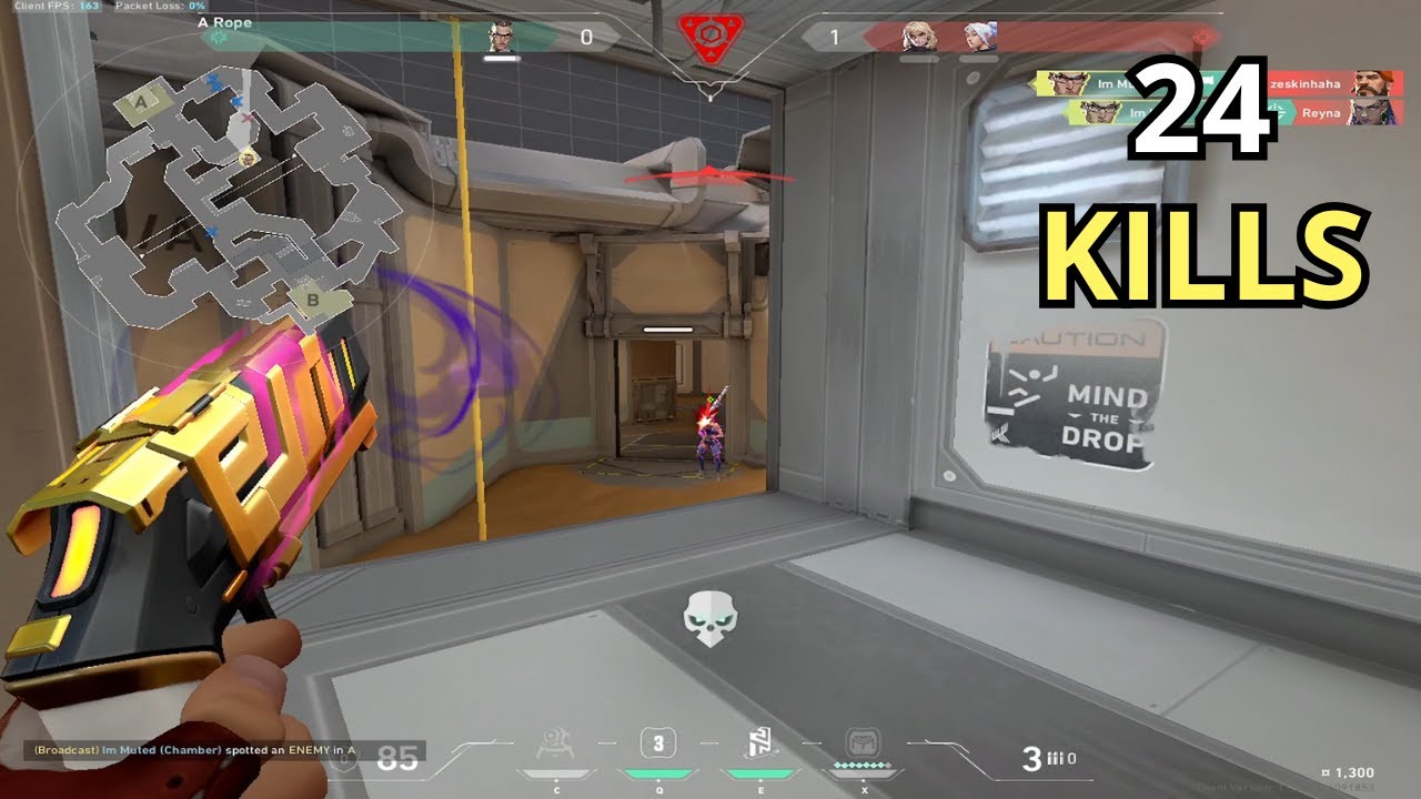 Valorant - 24 Kills As Chamber Fracture Full Gameplay (No Commentary)