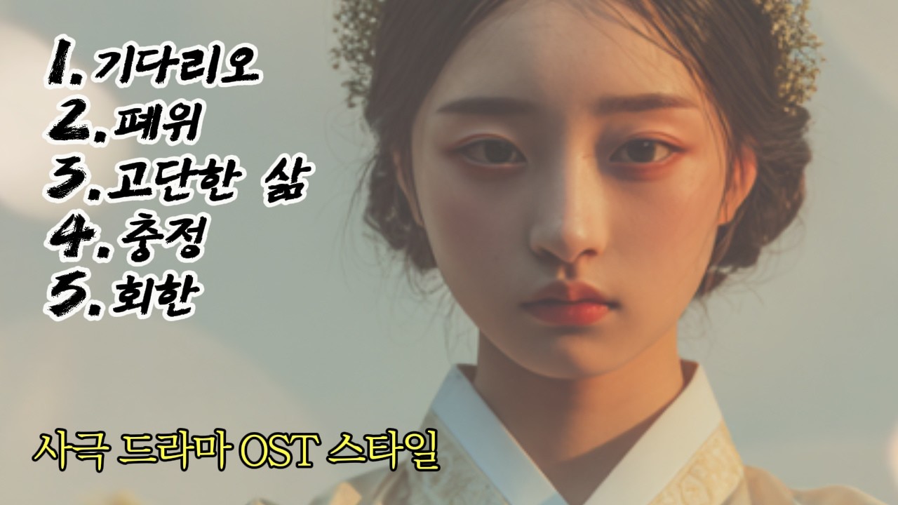 🎧사극 드라마 OST 스타일 플레이리스트 5곡 #사극풍 #퓨전국악