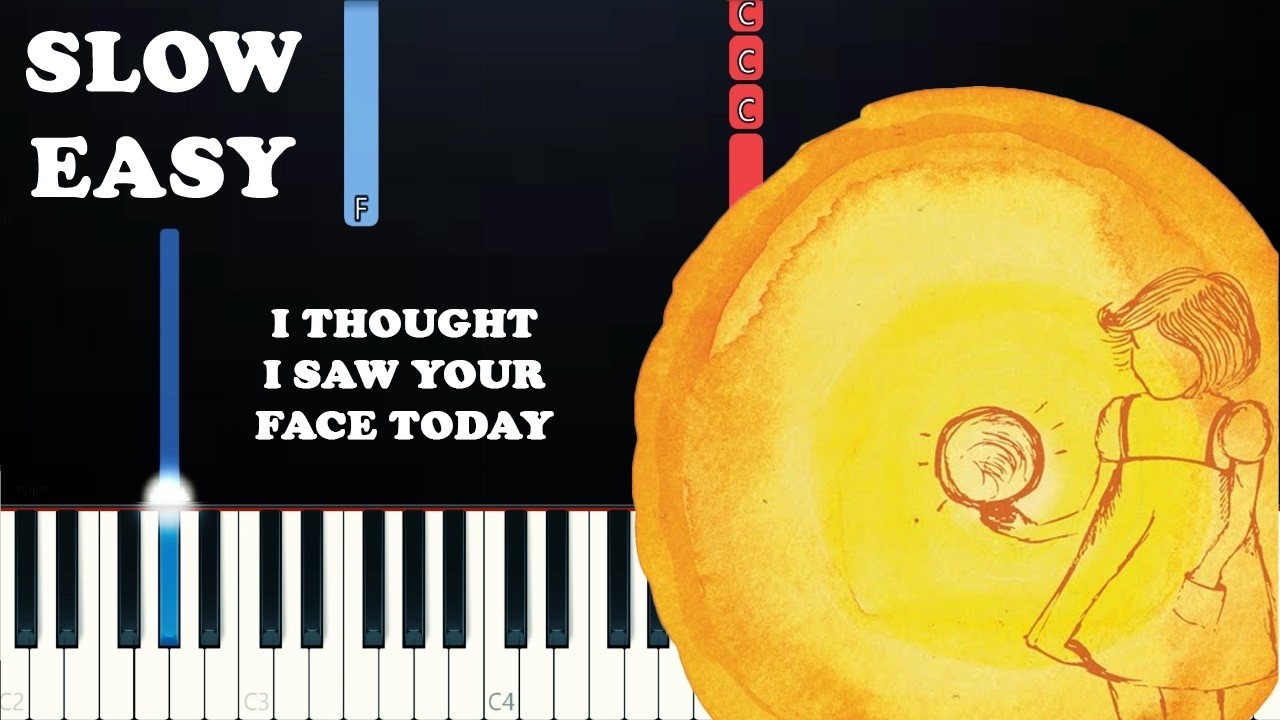 I Thought I Saw Your Face Today - She & Him (SLOW EASY PIANO TUTORIAL)