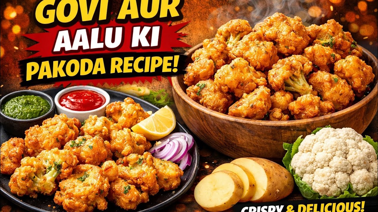 “Ghar par perfect crispy gobi aalu pakoda ka secret!” 🤫